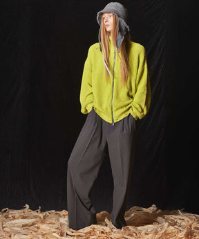 Double-Cloth One-Tuck Wide Pants