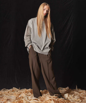 Double-Cloth One-Tuck Wide Pants