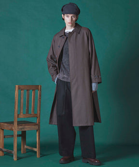 Prime-Over Wool Chambray Balmachan Coat