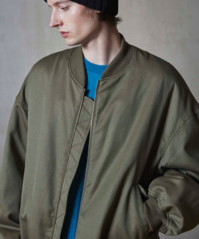 Prime-Over Wool Chambray MA-1 Bomber Jacket