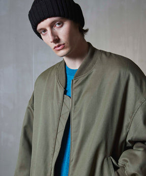 Prime-Over Wool Chambray MA-1 Bomber Jacket