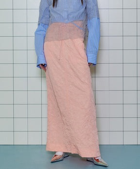 Washer Pleats Maxi Skirt