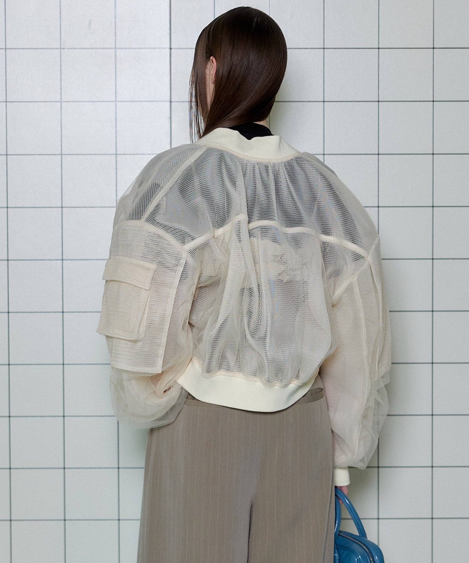 【SALE】Tulle Layered Blouson