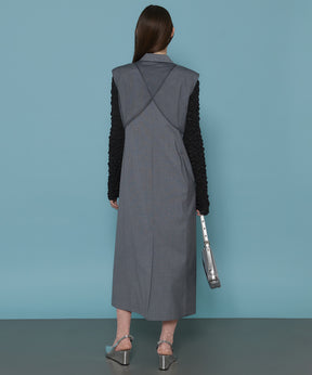 【SALE】Tailored Gilet One-piece Dress