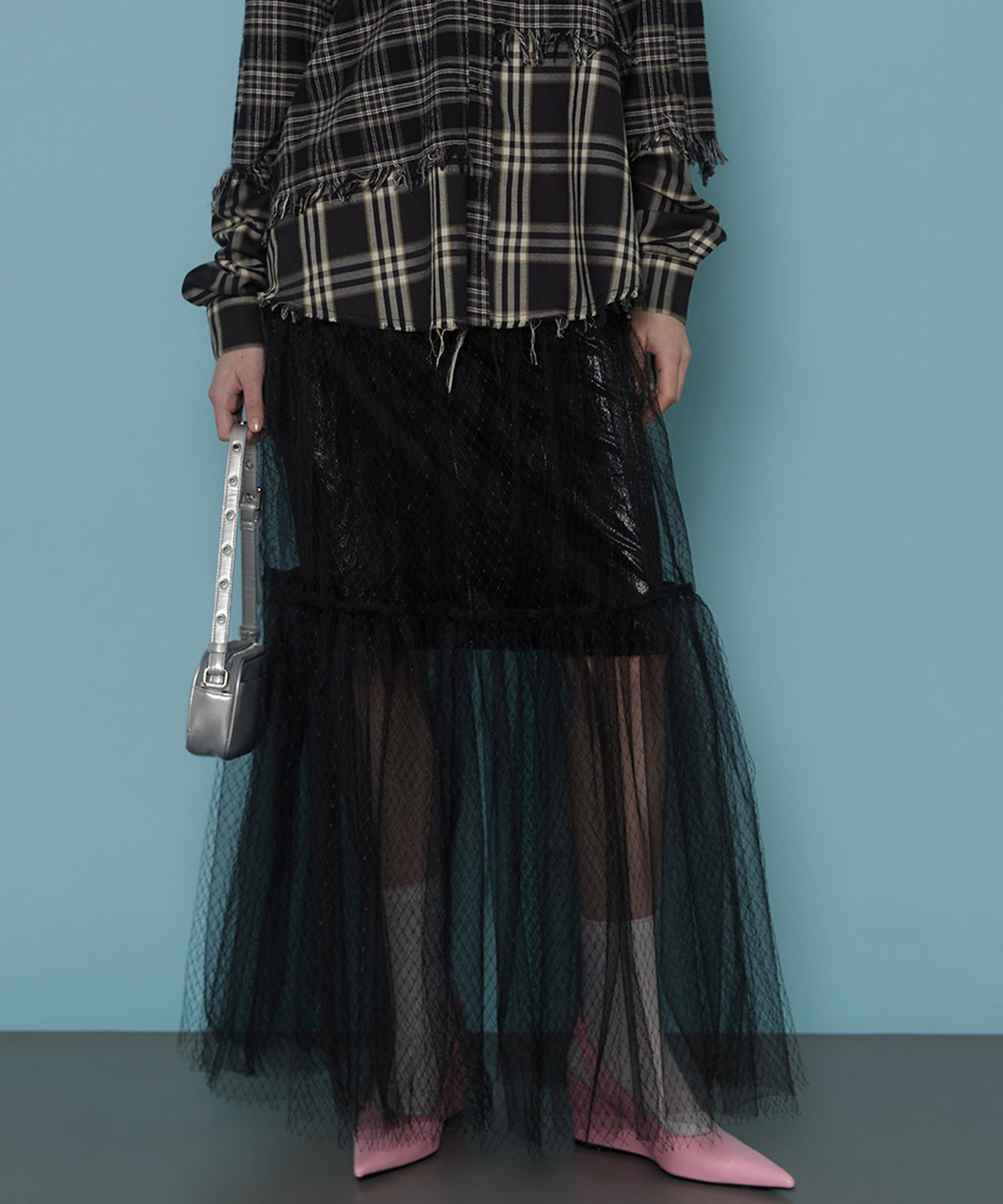 【SALE】Metallic Hard Tulle Skirt