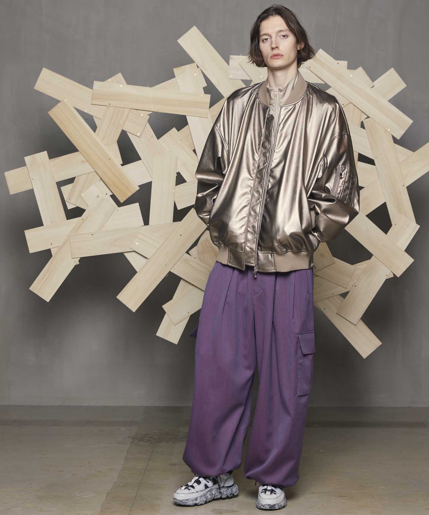 High Count Wool Prime-Wide Cargo Pants