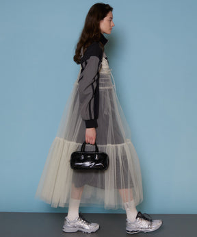 Tulle Shirring Gathered Dress