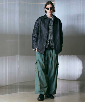 High Count Wool Prime-Wide Cargo Pants