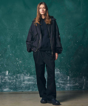 Triacetate Three-Tuck Wide Pants