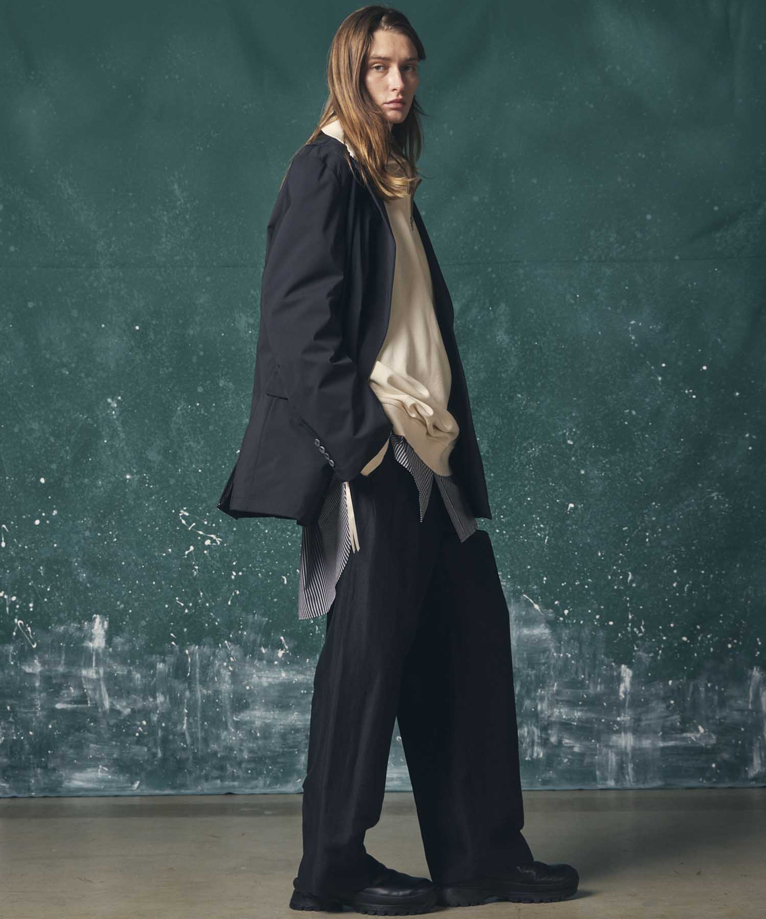 【LIMITED EDITION】Dress-Over  One-Tuck Wide Straight Pants