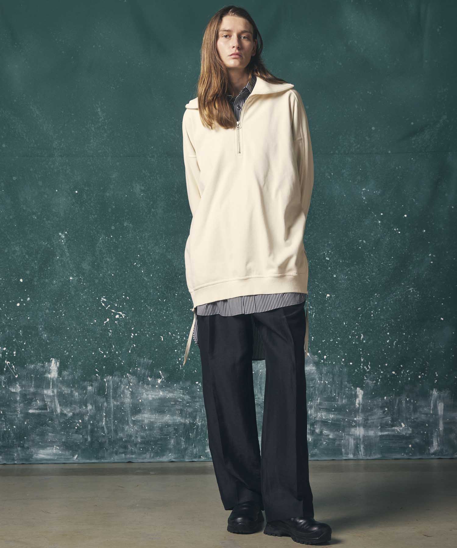 【LIMITED EDITION】Dress-Over  One-Tuck Wide Straight Pants