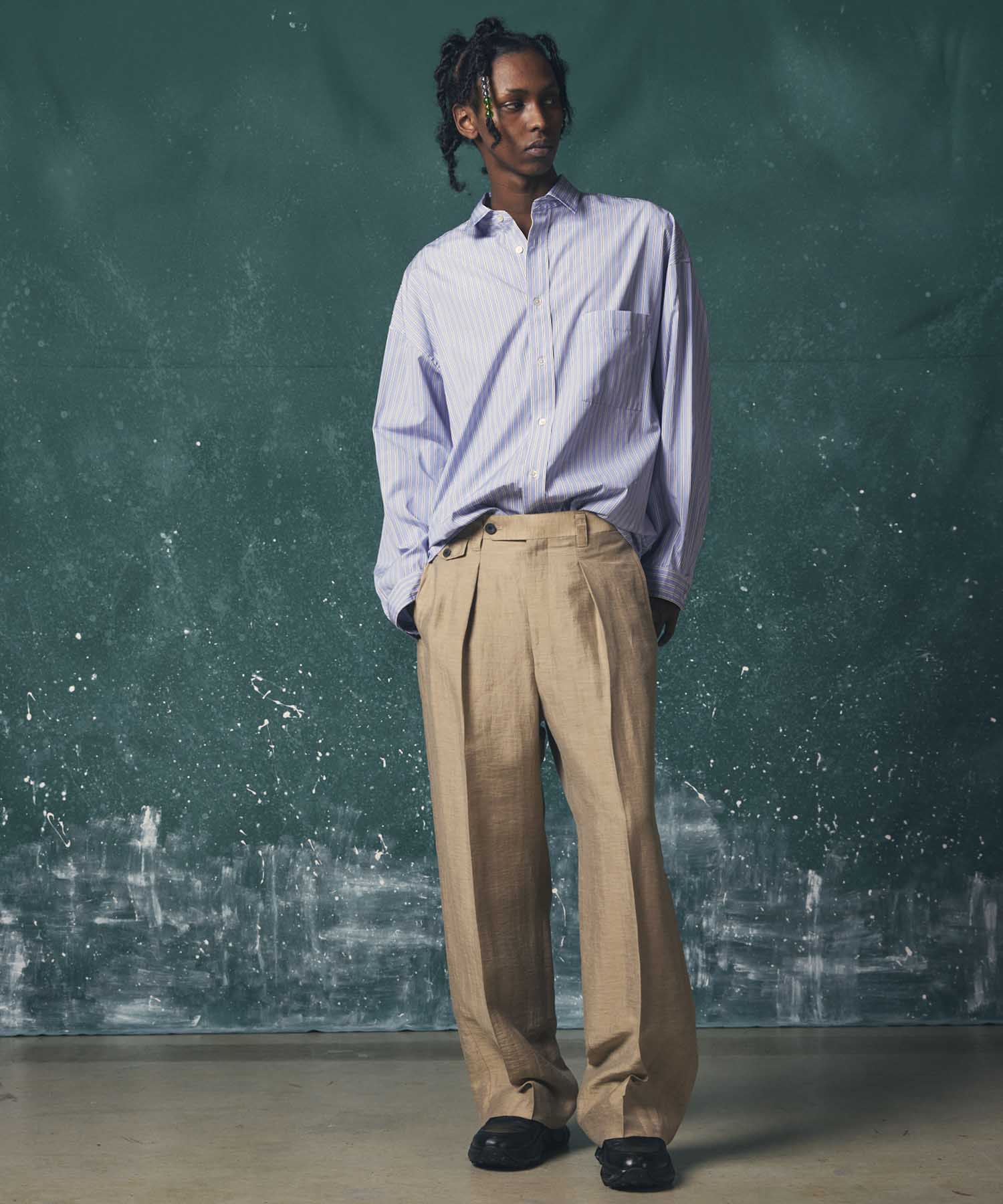 【LIMITED EDITION】Dress-Over  One-Tuck Wide Straight Pants