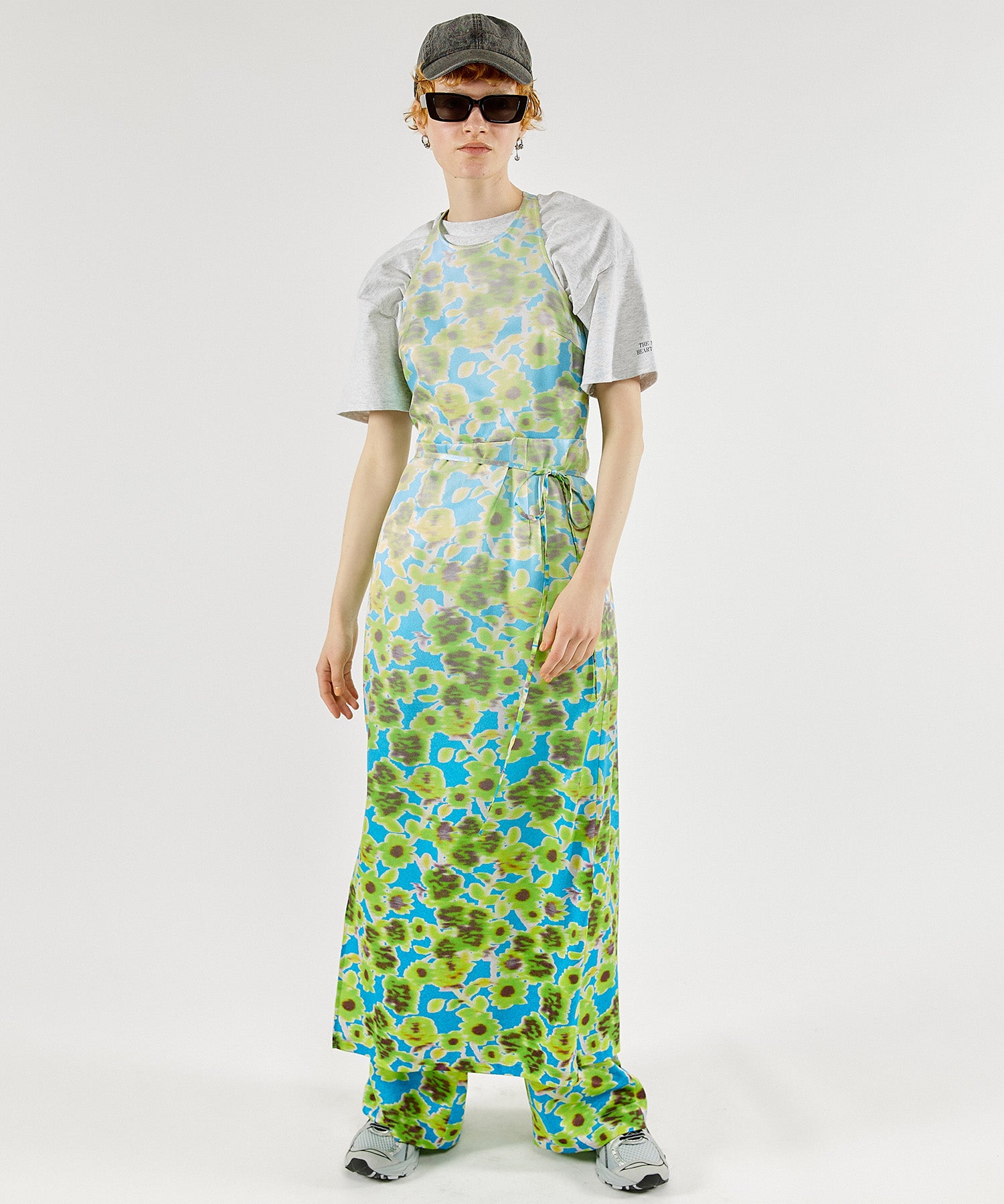 【SALE】Gradation Floral Pattern Wrap Dress