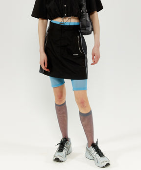 【SALE】Side Line Oxford Mini Skirt