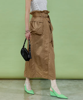 【SALE】Paper Bag Maxi Skirt