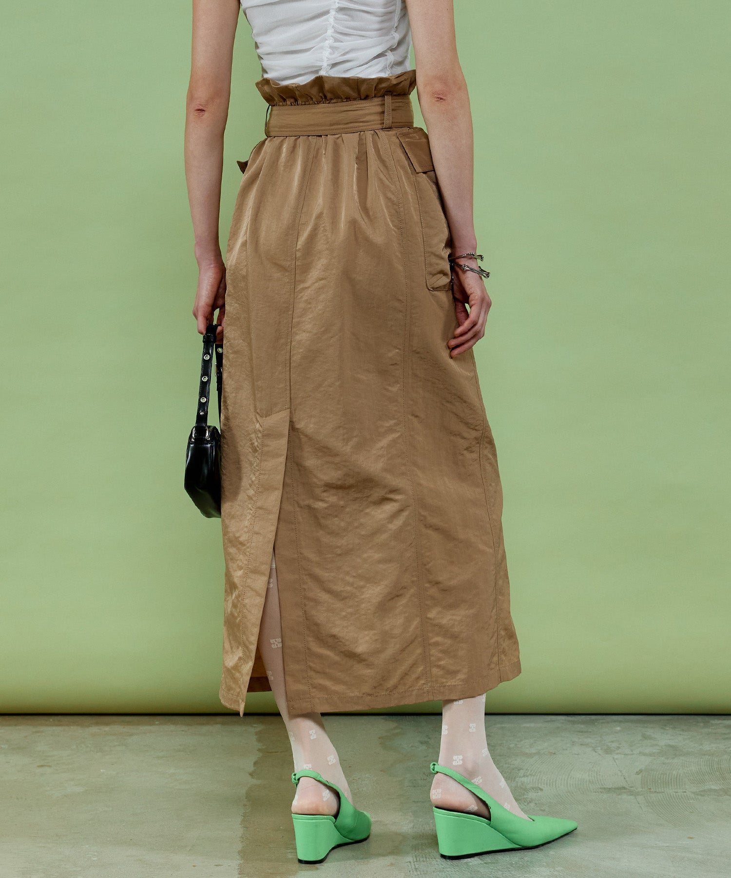 【SALE】Paper Bag Maxi Skirt