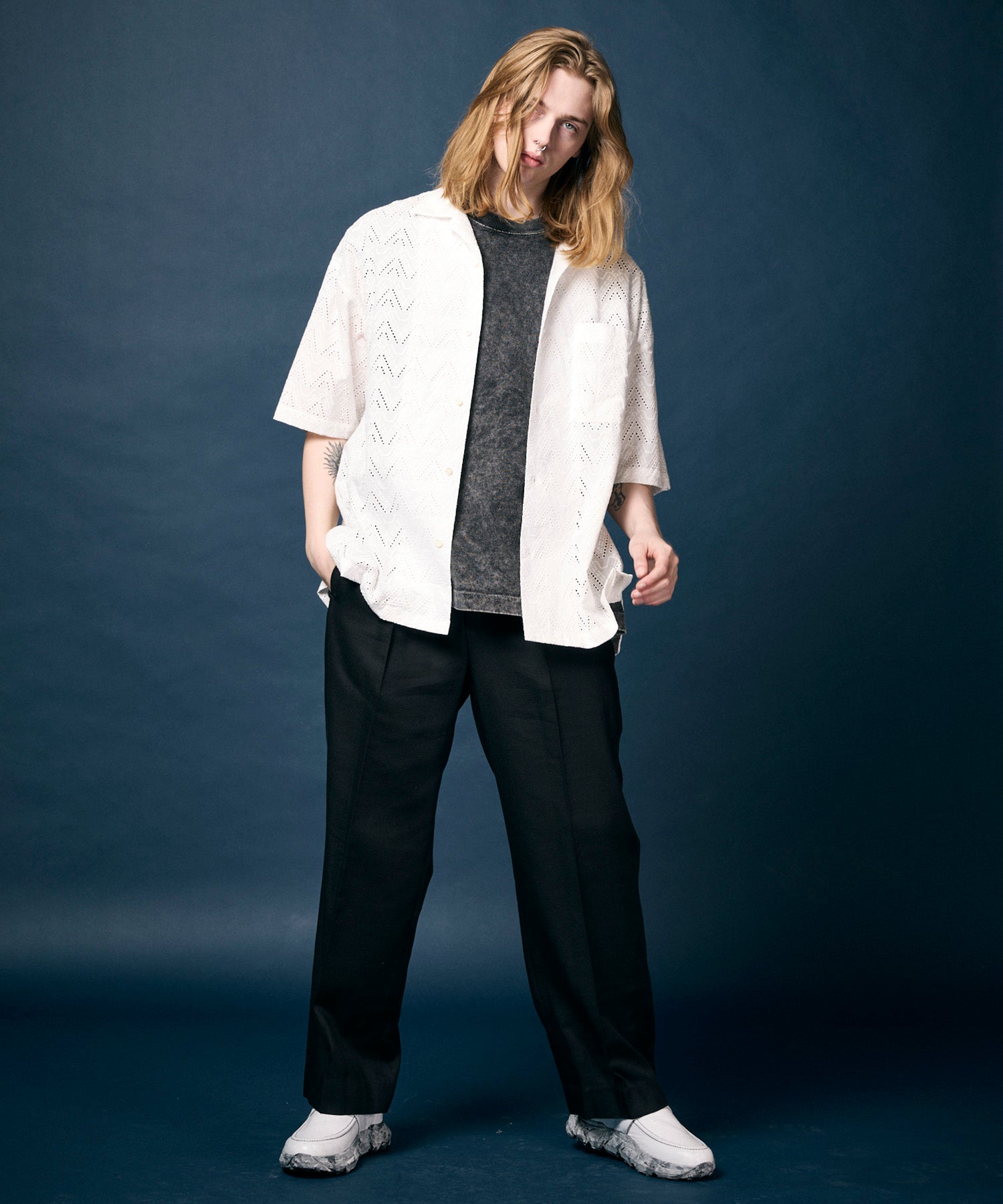 【LIMITED EDITION】Dress-Over  One-Tuck Wide Straight Pants