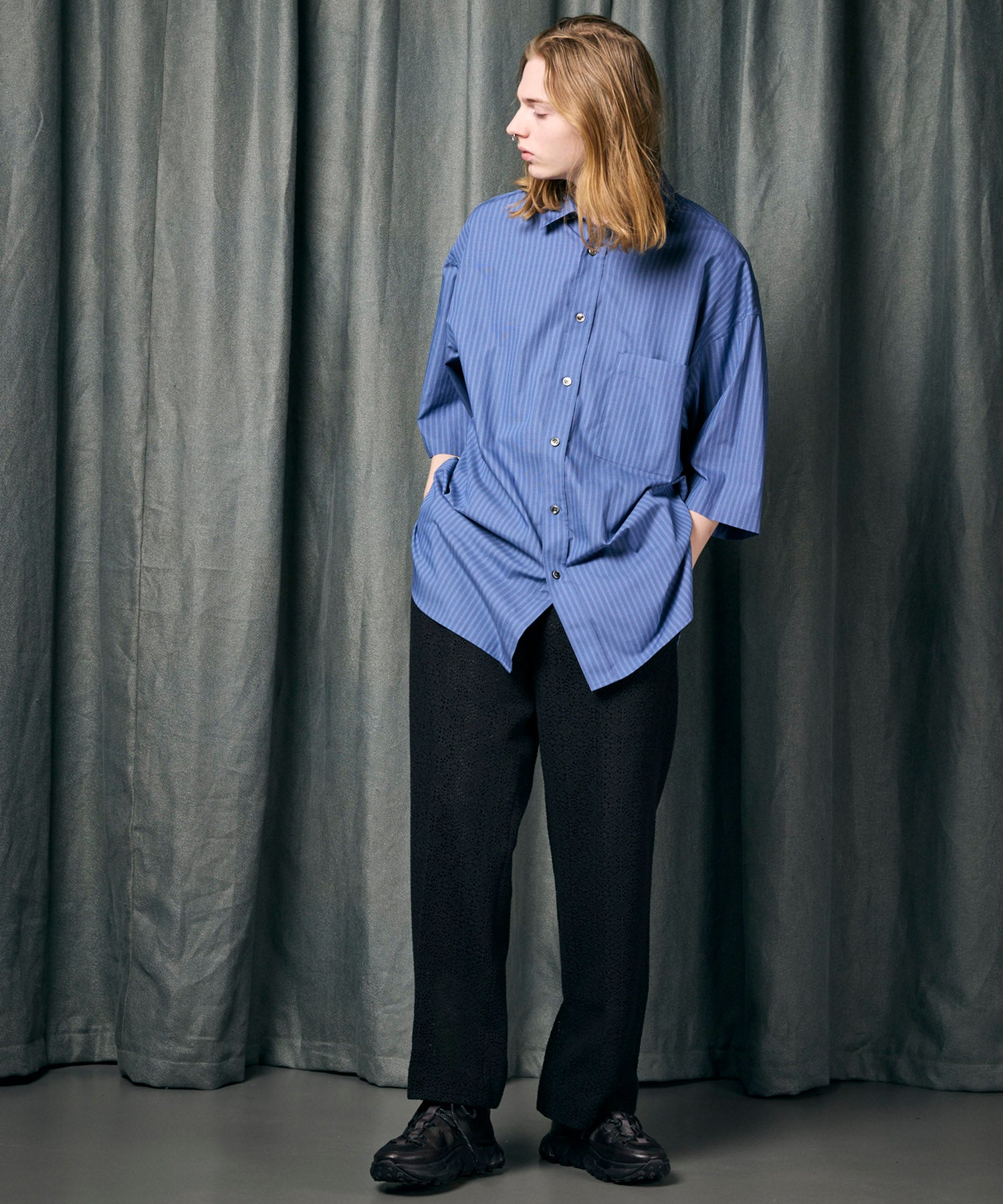 【LIMITED EDITION】Dress-Over  One-Tuck Wide Straight Pants