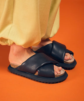 【SPECIAL SHOES FACTORY COLLABORATION】Italian Vibram Sole Cross Strap Sandal Made In TOKYO