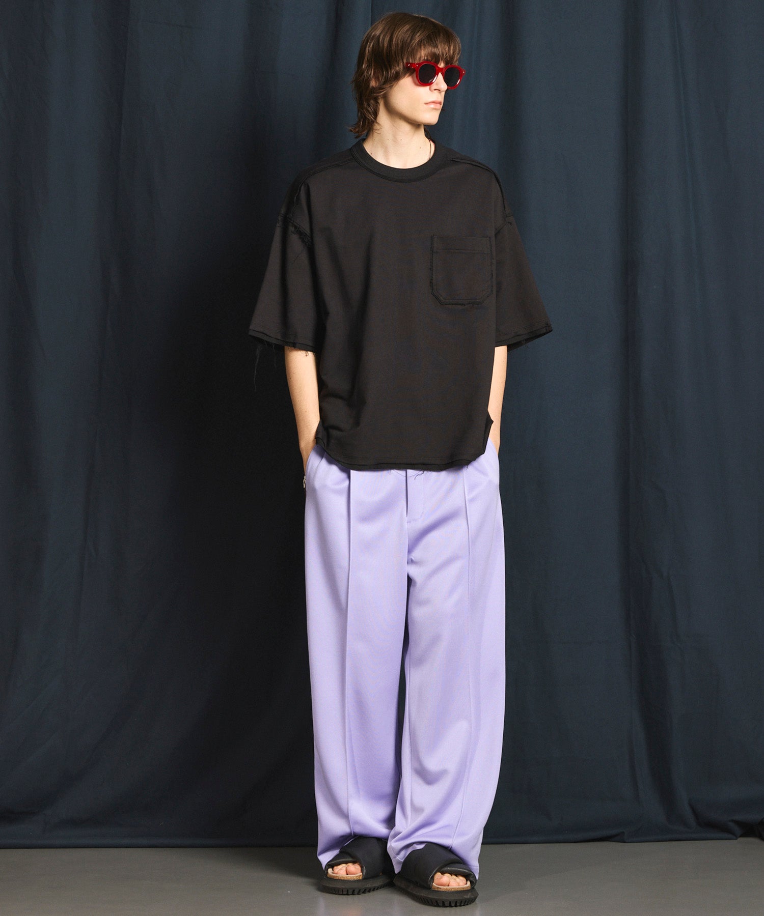 Crochet Side Line Prime-Wide Easy Pants