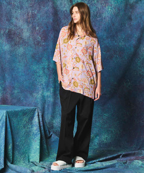 Triacetate Three-Tuck Wide Pants