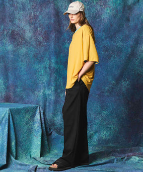 Triacetate Three-Tuck Wide Pants