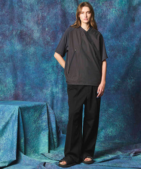 Triacetate Three-Tuck Wide Pants