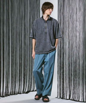 Triacetate Three-Tuck Wide Pants