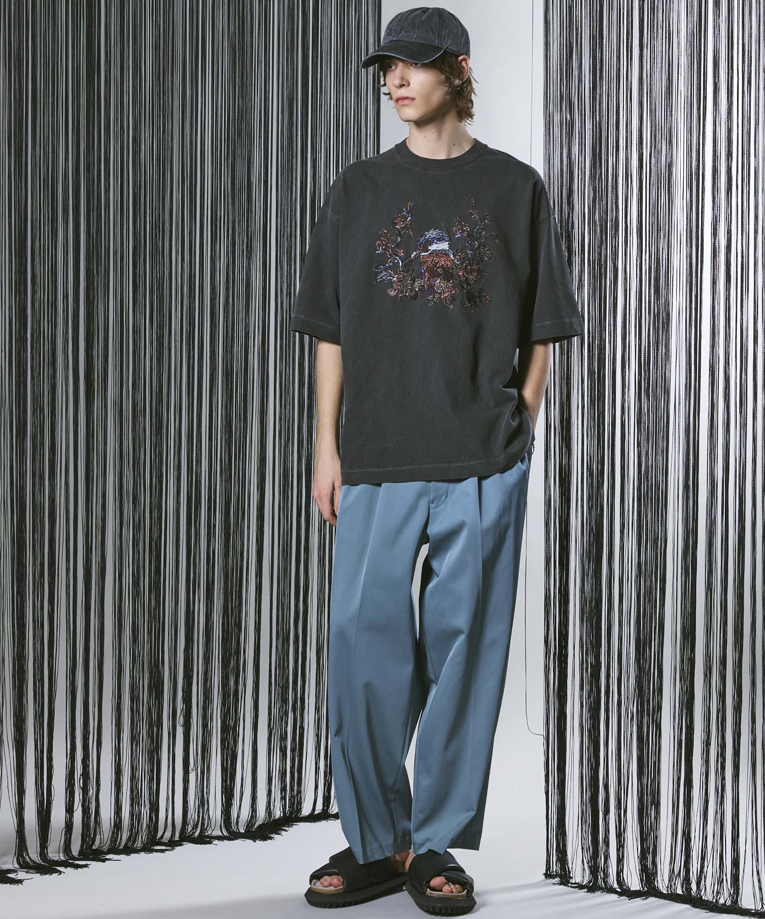 Triacetate Three-Tuck Wide Pants