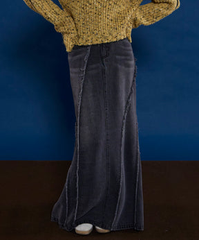 Cellulose Denim Maxi Skirt