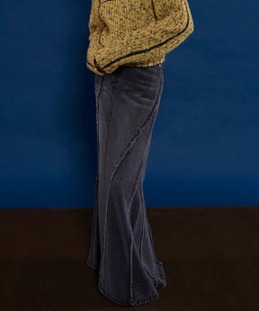 Cellulose Denim Maxi Skirt