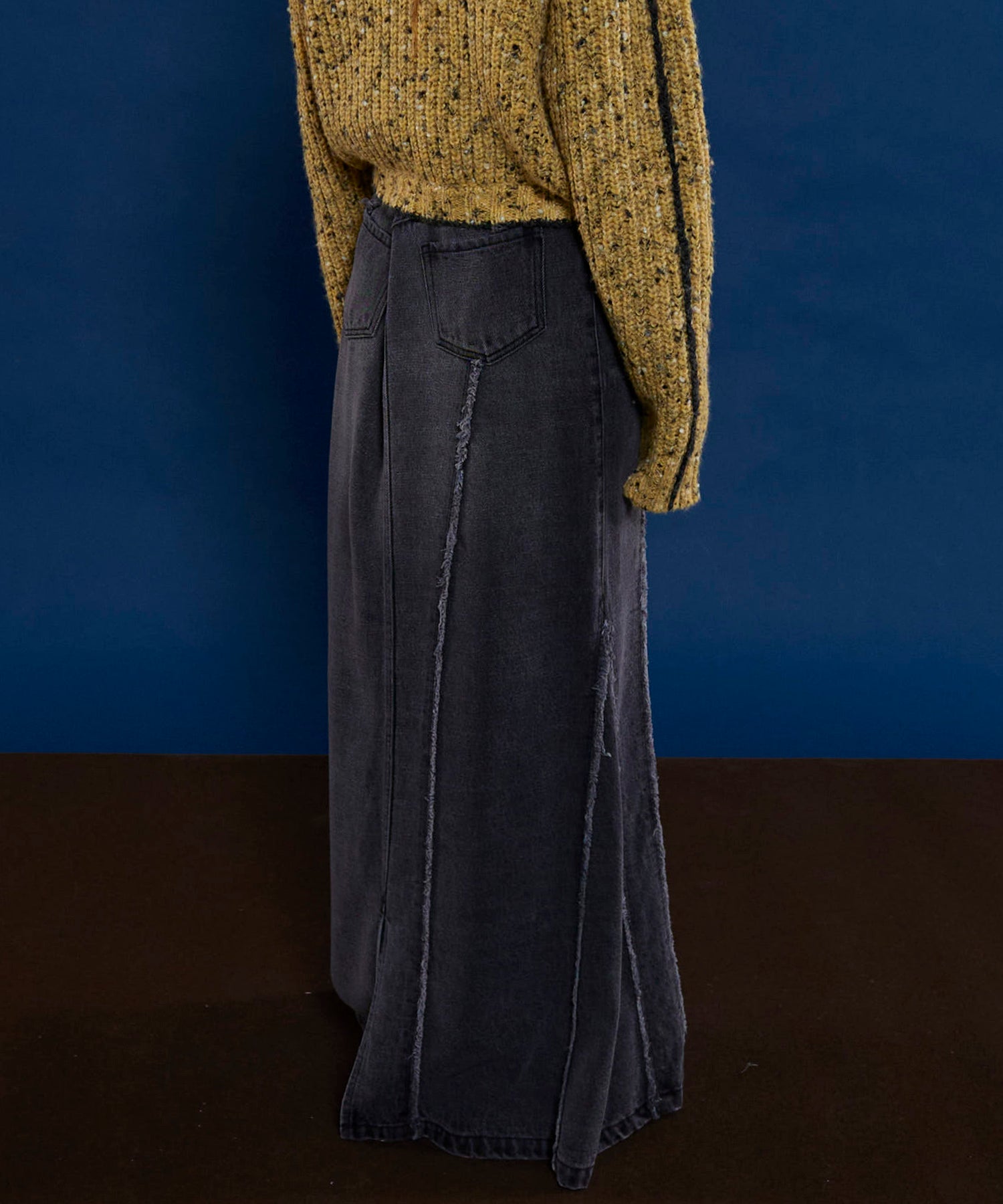 Cellulose Denim Maxi Skirt