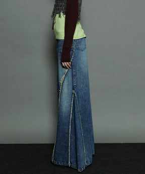 Cellulose Denim Maxi Skirt