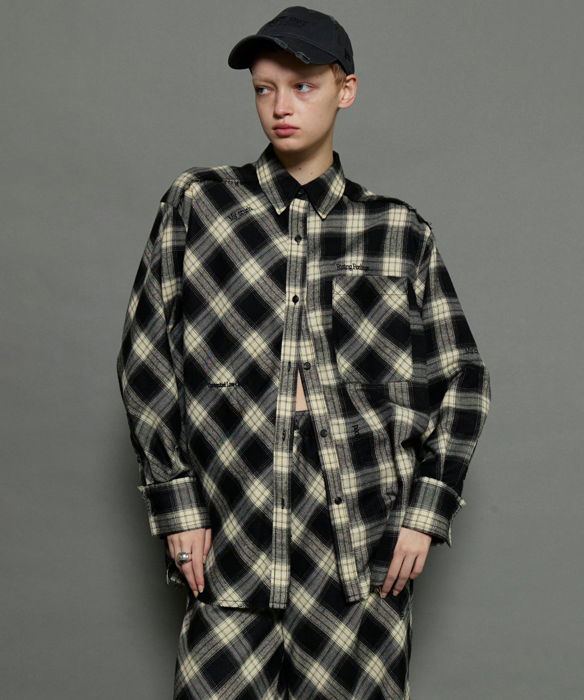 Random Checkered Oversized Shirt