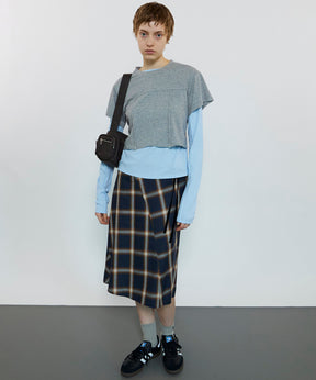 【PRE-ORDER】Checkered Bias Seam Midi Skirt