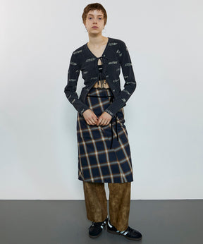 【PRE-ORDER】Checkered Bias Seam Midi Skirt