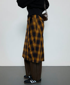 【PRE-ORDER】Checkered Bias Seam Midi Skirt