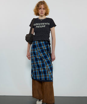 【PRE-ORDER】Checkered Bias Seam Midi Skirt