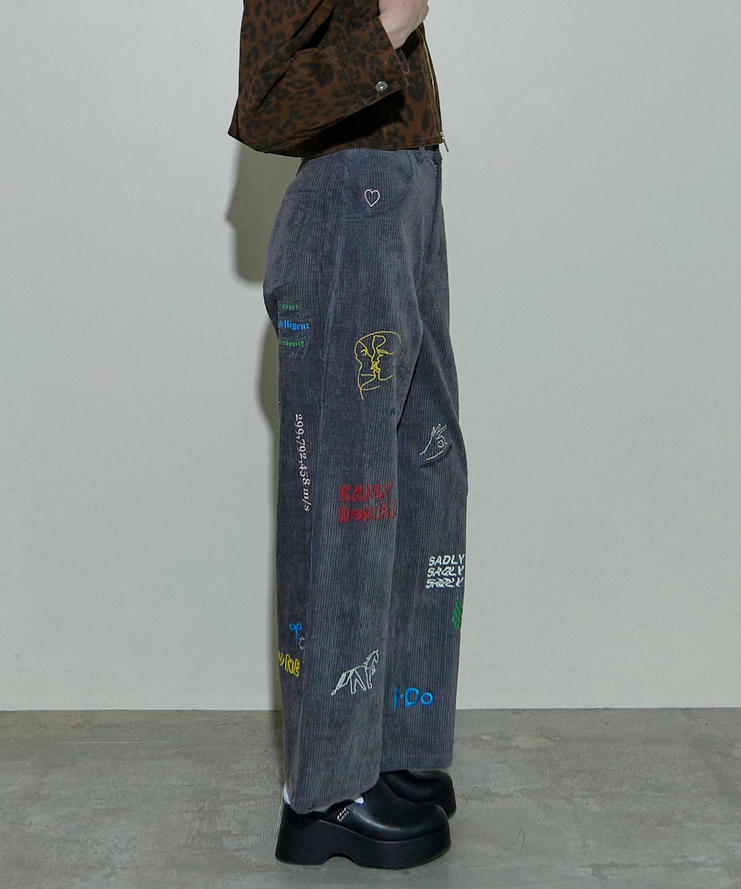 【PRE-ORDER】Corduroy Early Romance Graphic Pants