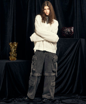 【PRE-ORDER】Big Pocket 2WAY Buggy Denim Cargo Pants