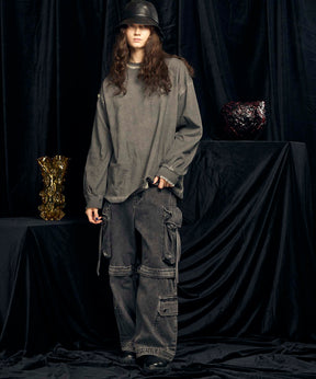 【PRE-ORDER】Big Pocket 2WAY Buggy Denim Cargo Pants