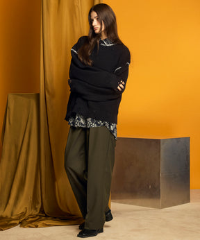 Wool Mix Prime Wide One-Tuck Wide Pants