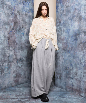 Sweat Jacquard Easy Wide Pants