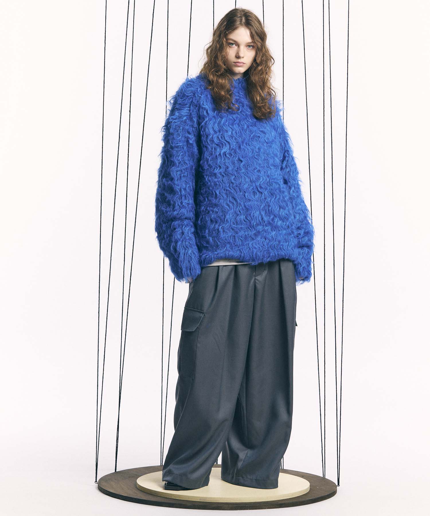 【24AW PRE-ORDER】Prime-Over Shaggy Crew Neck Knit Pullover