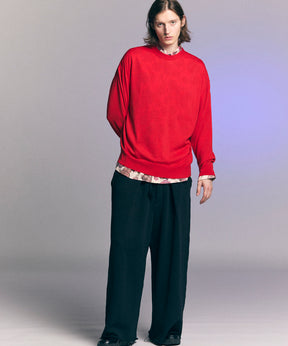 Super120s High Gauge Prime-Over Crew Neck Knit Pullover