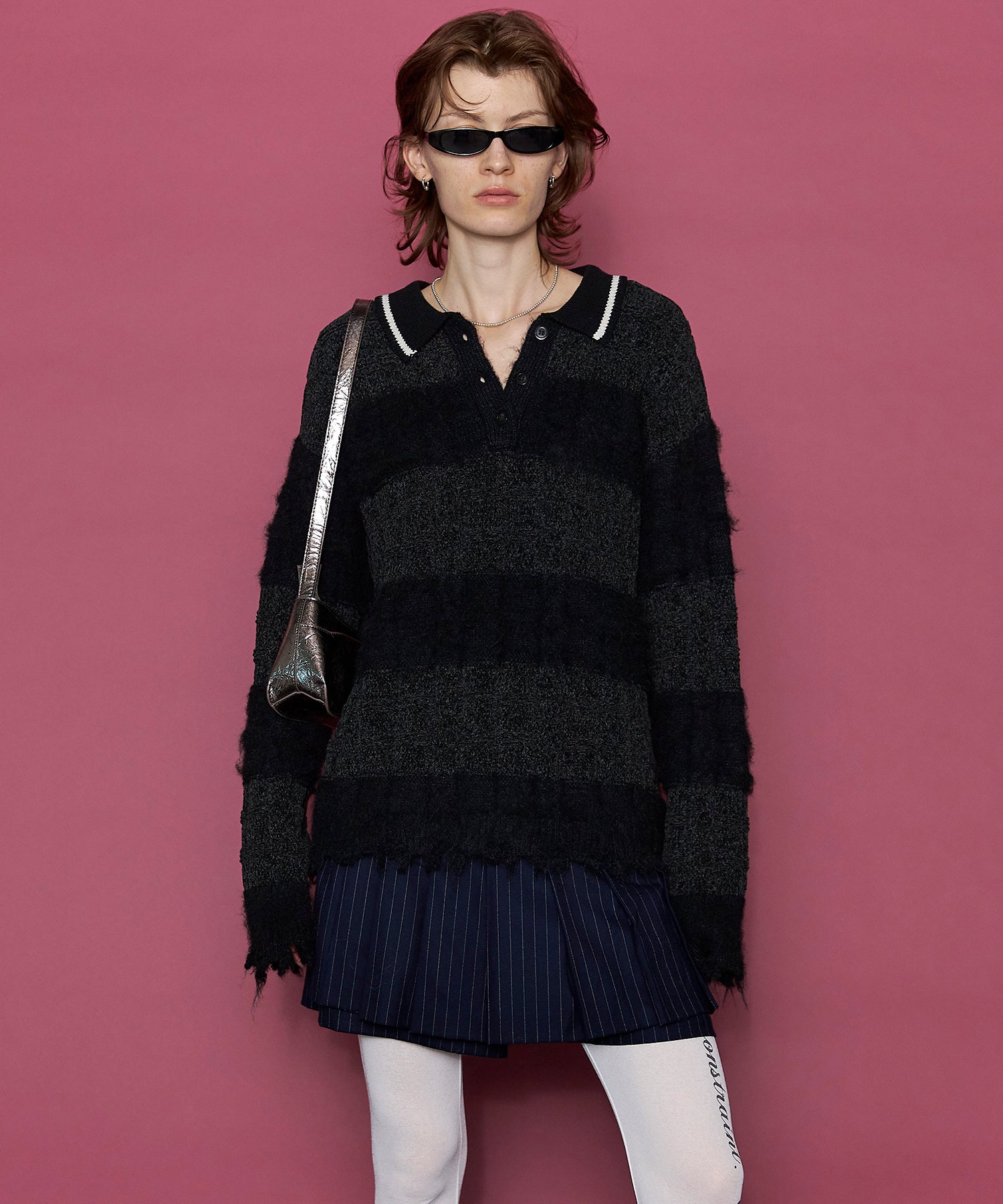 【24WINTER PRE-ORDER】Cable Knitting Border Rugger Knit Tops