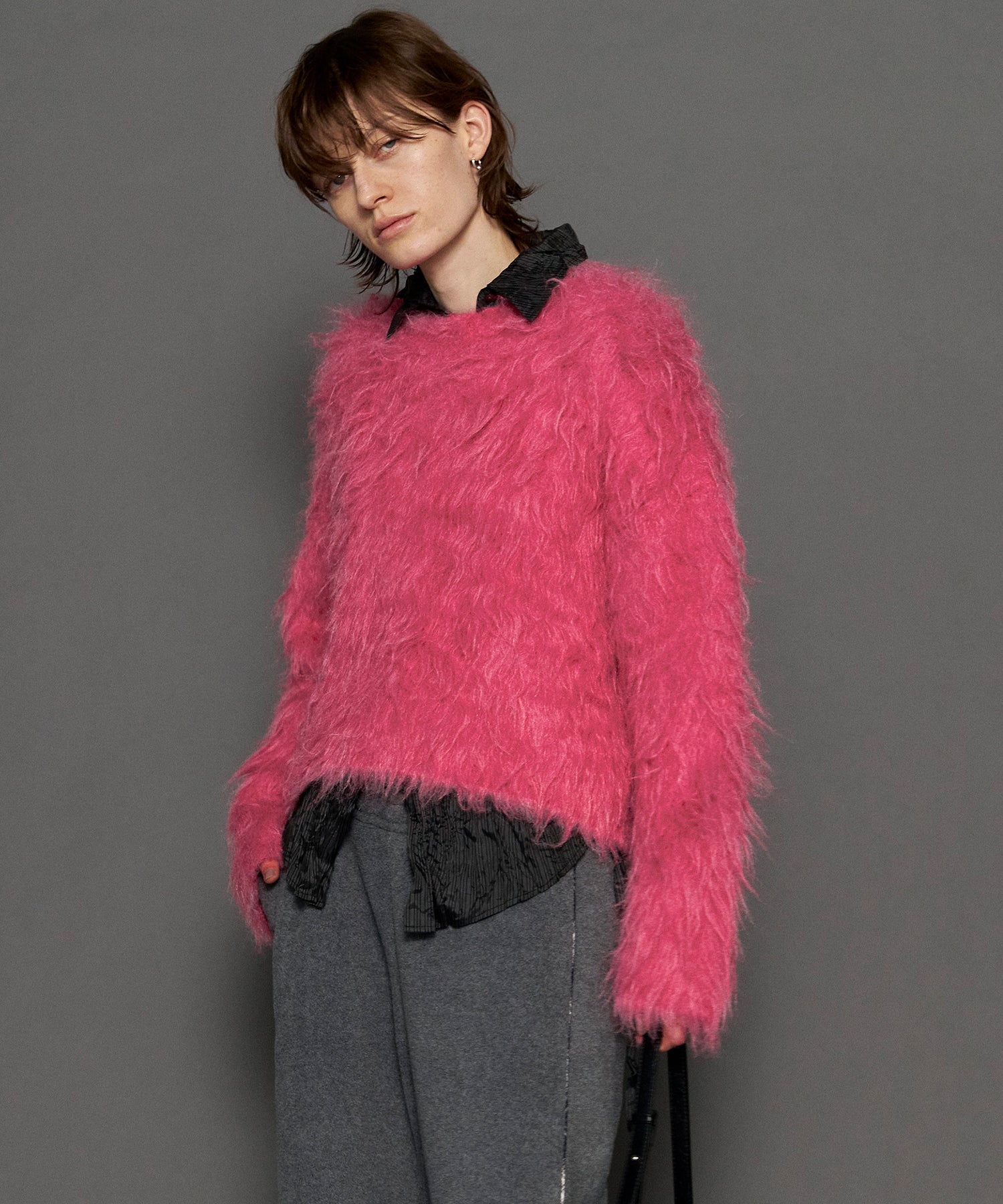 【24WINTER PRE-ORDER】Fluffy Shaggy Knit Pullover