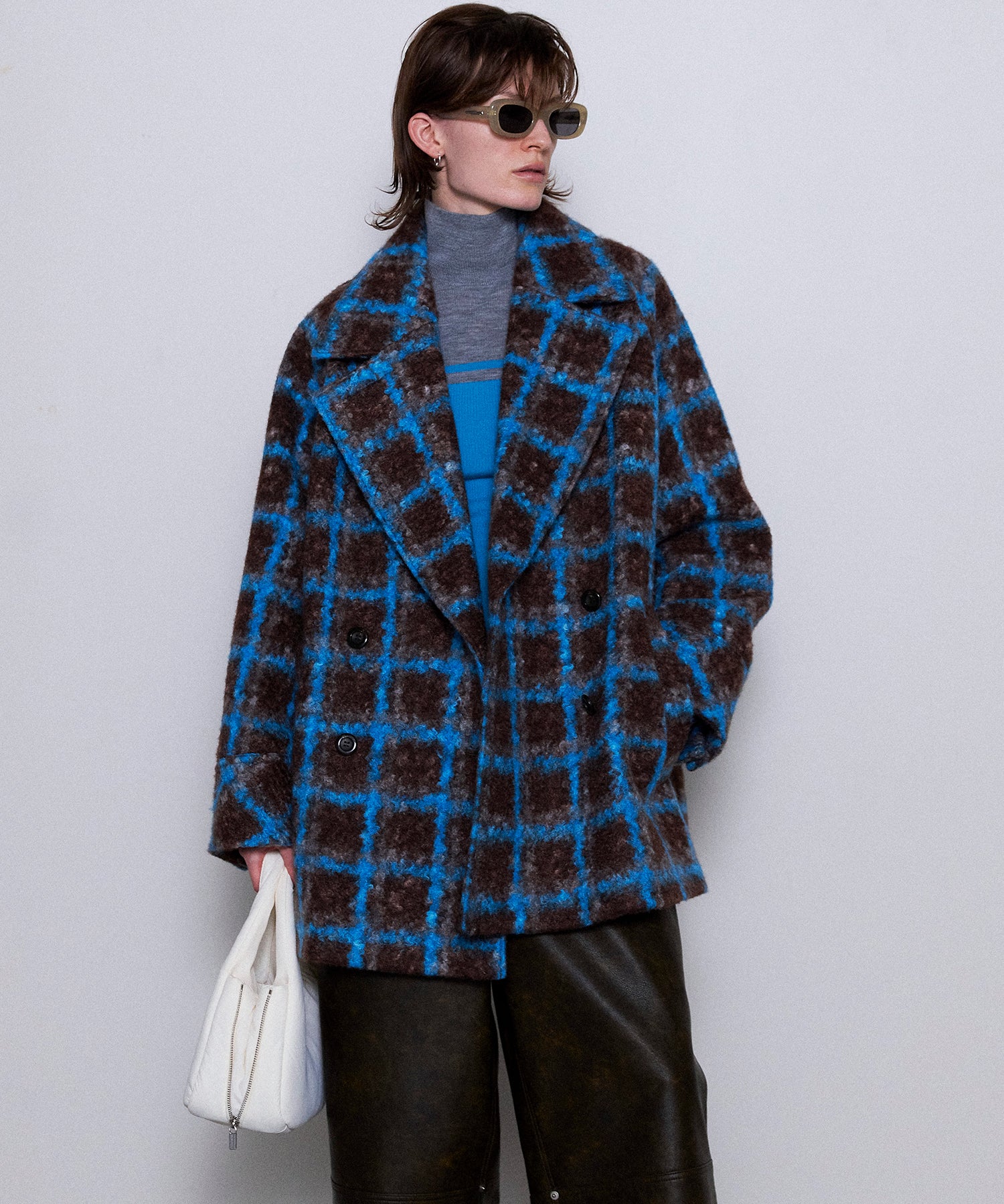 【24WINTER PRE-ORDER】Checkered Over Silhouette Middle Coat