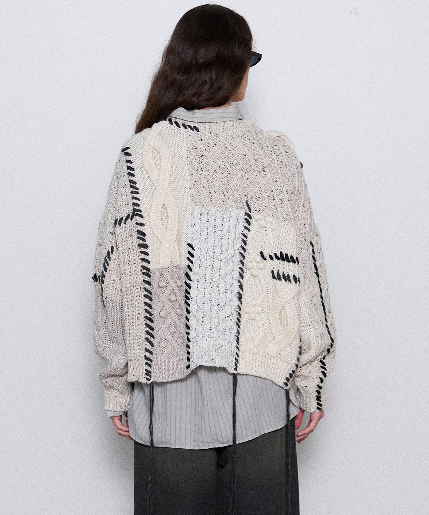 【24WINTER PRE-ORDER】Cable Knitting Stitch Knit Tops