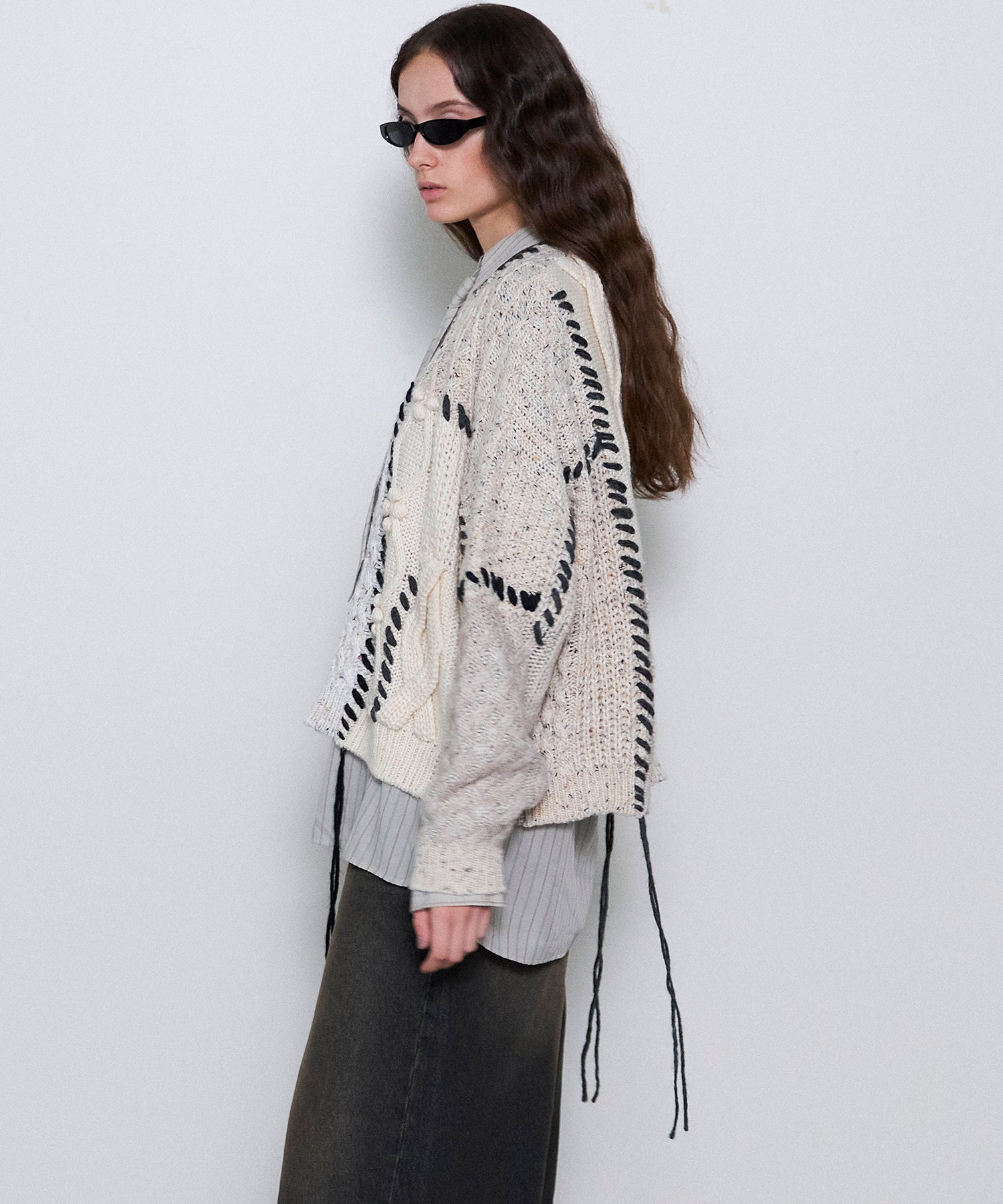 【24WINTER PRE-ORDER】Cable Knitting Stitch Knit Tops